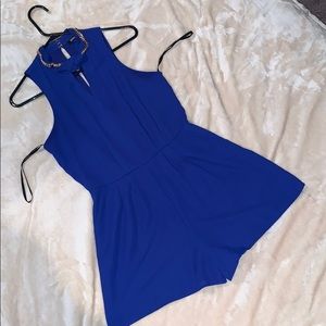 Elegant look blue romper
